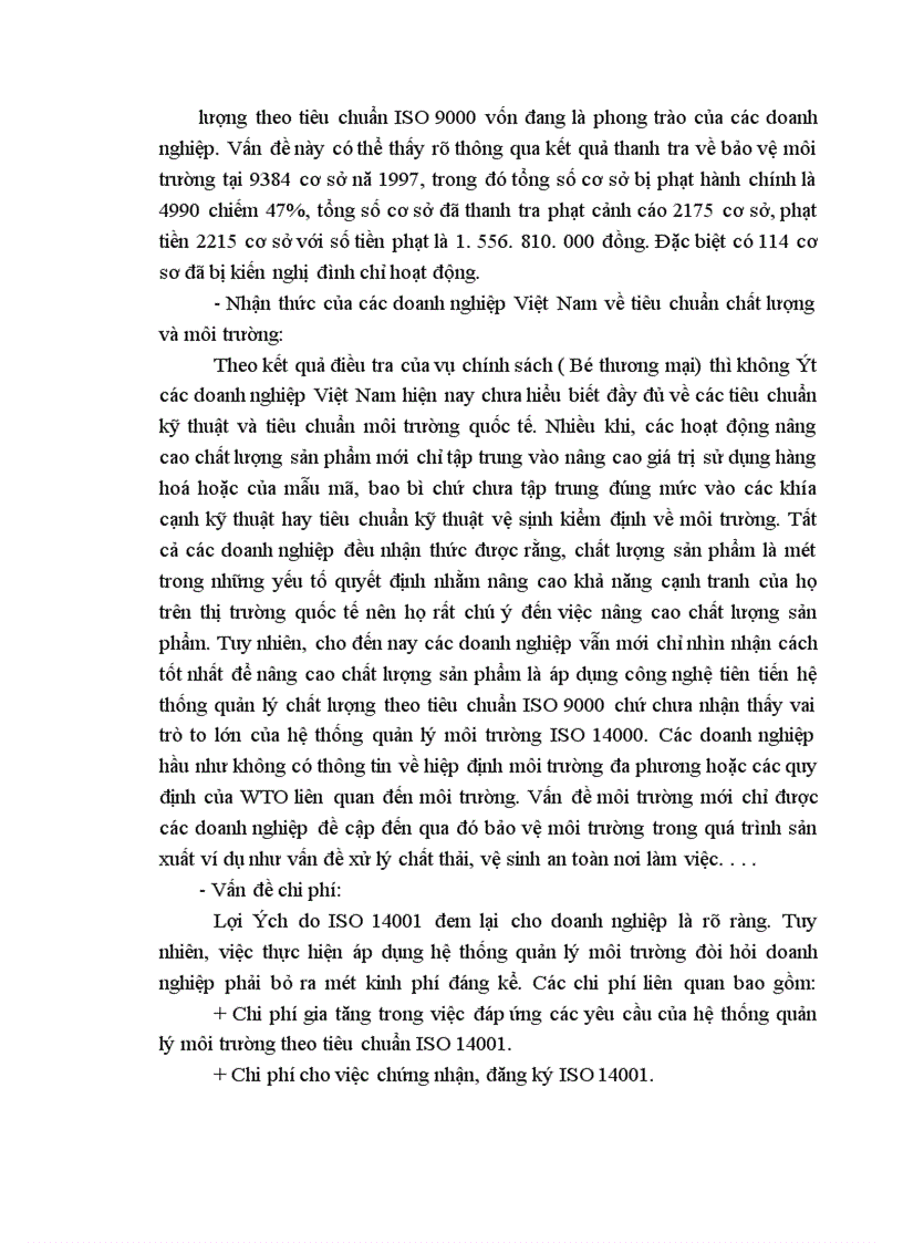 image for page Một số giải pháp xây dựng hệ thống quản lý môi trường ISO 14001 ở Công ty May Đức Giang