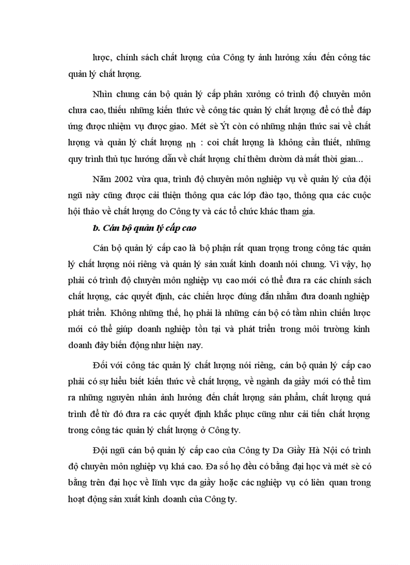 image for page Yếu tố con người trong quản lý chất lượng tại Công ty Da Giầy Hà Nội