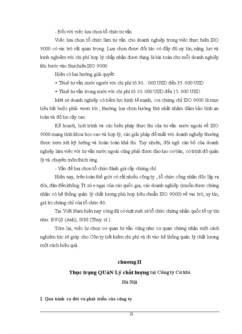 image for page Giải pháp hoàn thiện hệ thống quản lý chất lượng ISO 9001:2000 tại Công ty Cơ khí Hà Nội