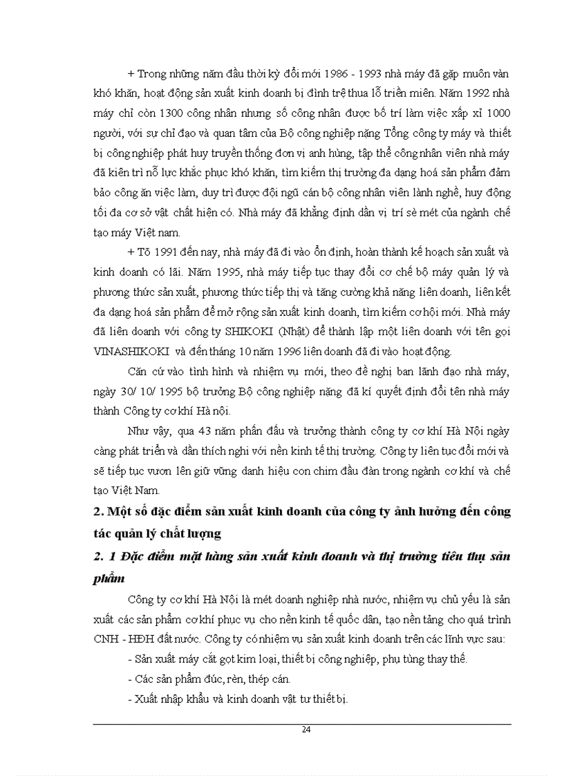 image for page Giải pháp hoàn thiện hệ thống quản lý chất lượng ISO 9001:2000 tại Công ty Cơ khí Hà Nội