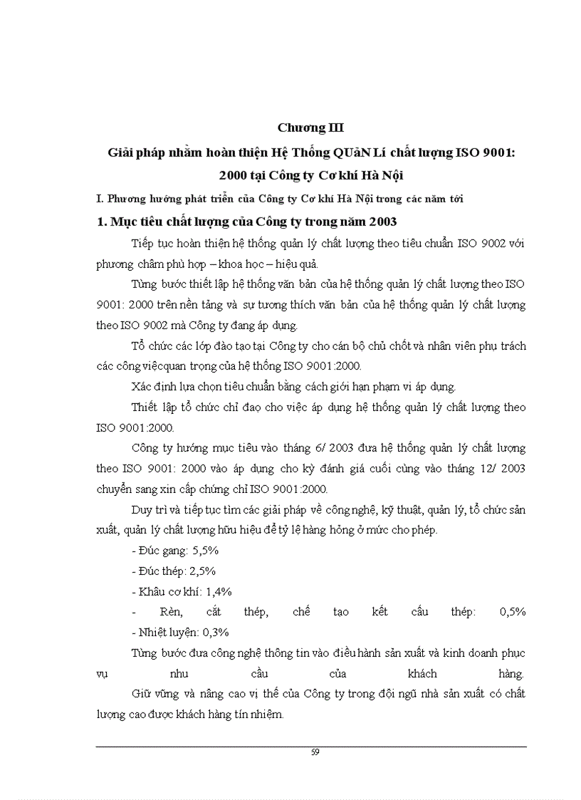 image for page Giải pháp hoàn thiện hệ thống quản lý chất lượng ISO 9001:2000 tại Công ty Cơ khí Hà Nội