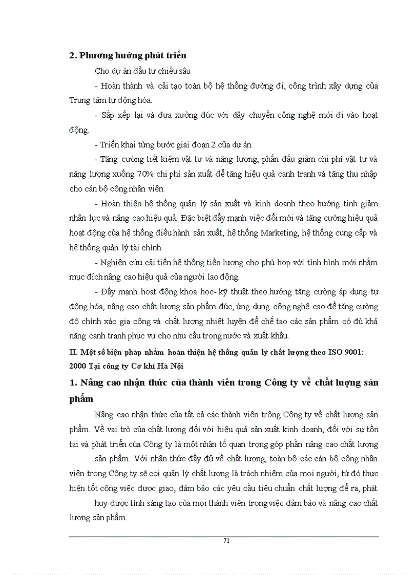 image for page Giải pháp hoàn thiện hệ thống quản lý chất lượng ISO 9001:2000 tại Công ty Cơ khí Hà Nội