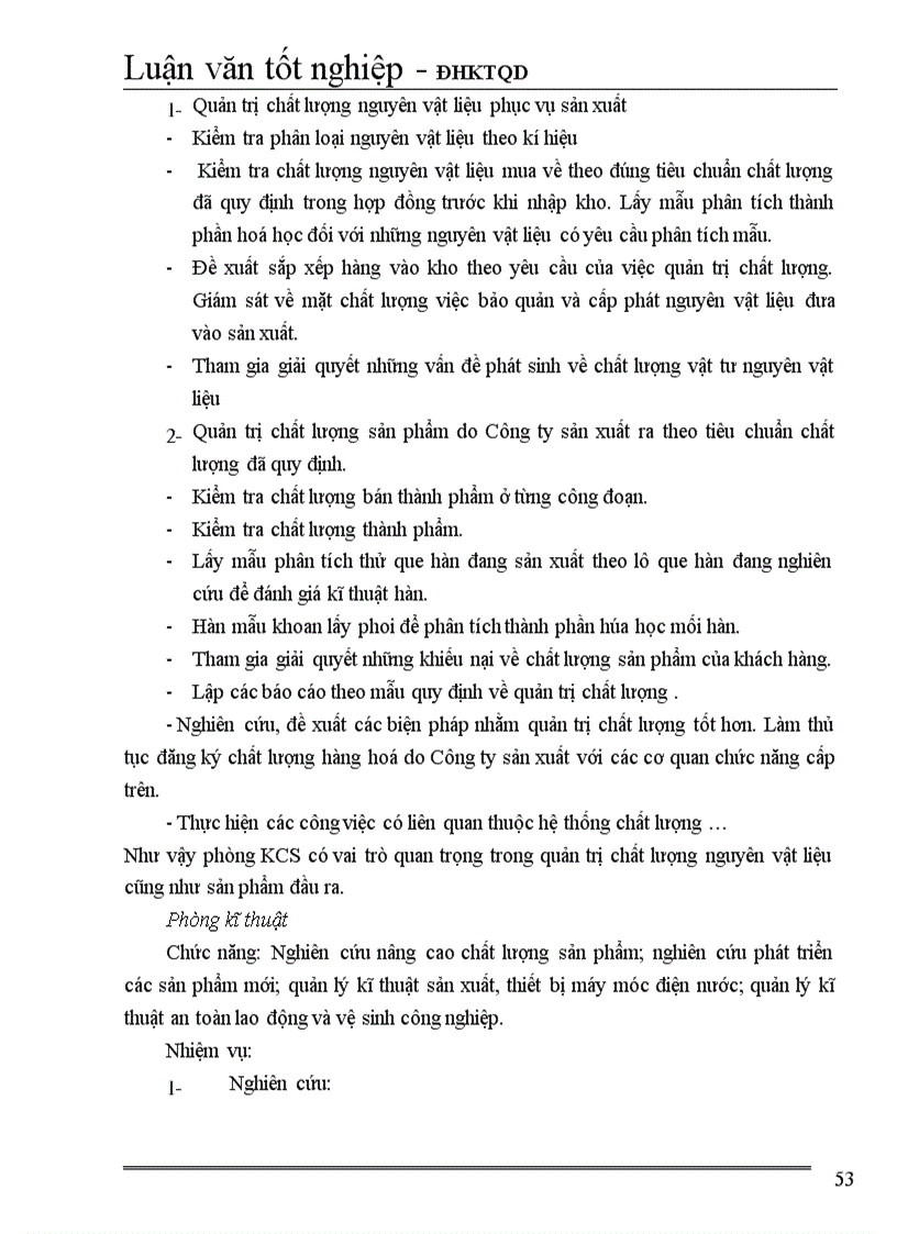 image for page Một số giải pháp hoàn thiện hệ thống quản trị chất lượng tại Công ty Que hàn điện Việt Đức