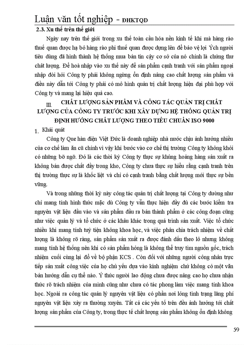 image for page Một số giải pháp hoàn thiện hệ thống quản trị chất lượng tại Công ty Que hàn điện Việt Đức