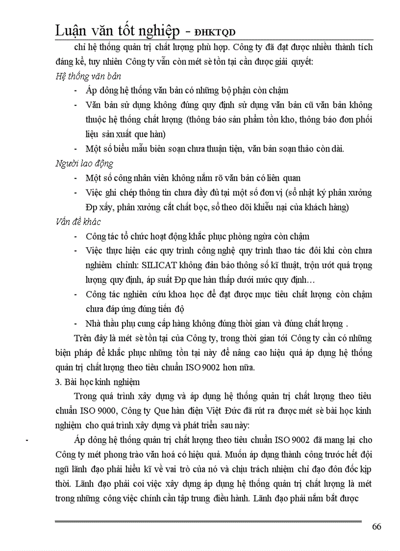 image for page Một số giải pháp hoàn thiện hệ thống quản trị chất lượng tại Công ty Que hàn điện Việt Đức