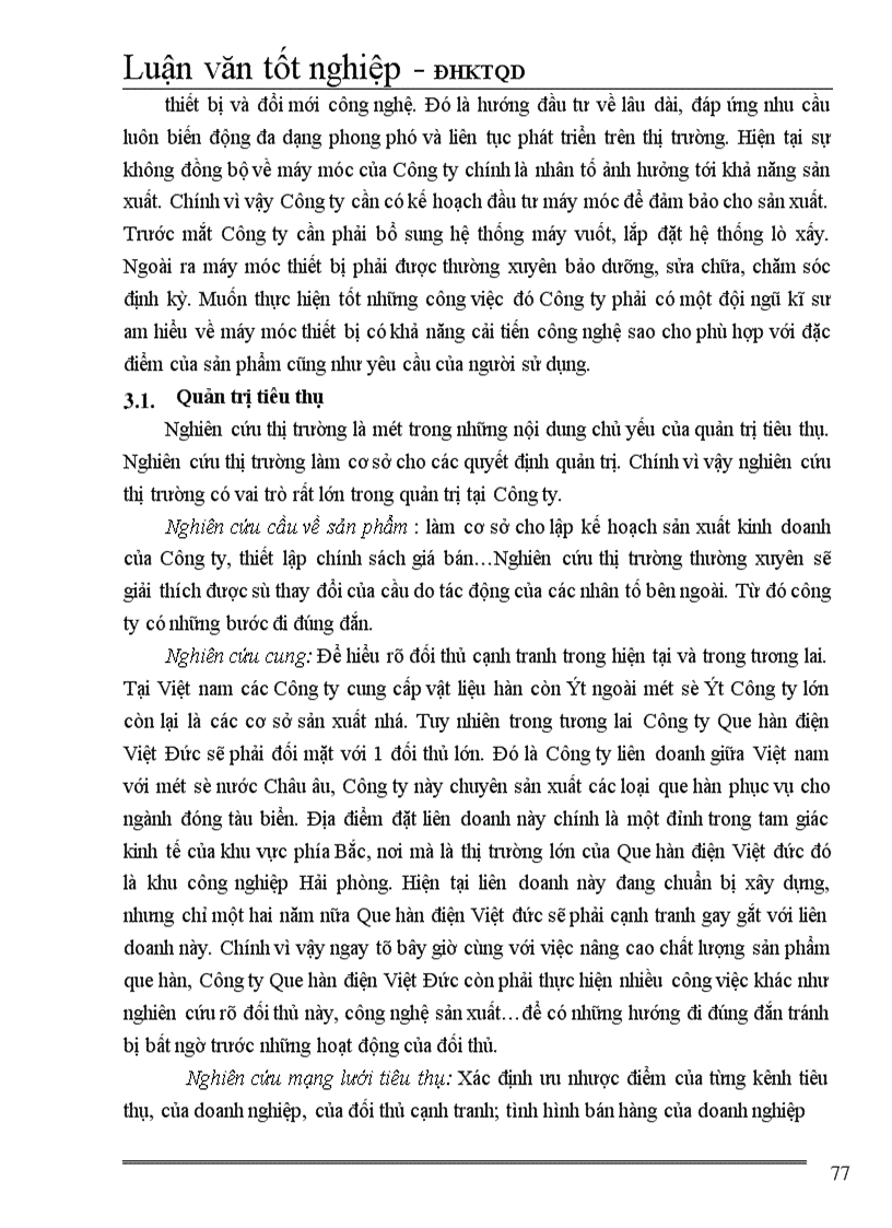 image for page Một số giải pháp hoàn thiện hệ thống quản trị chất lượng tại Công ty Que hàn điện Việt Đức