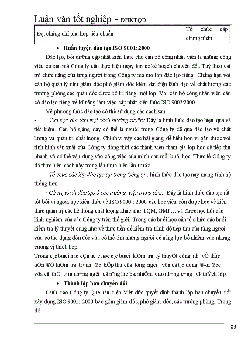 image for page Một số giải pháp hoàn thiện hệ thống quản trị chất lượng tại Công ty Que hàn điện Việt Đức