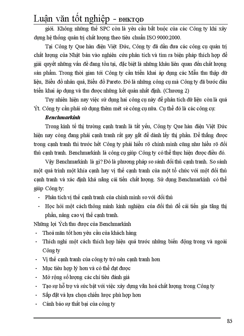 image for page Một số giải pháp hoàn thiện hệ thống quản trị chất lượng tại Công ty Que hàn điện Việt Đức