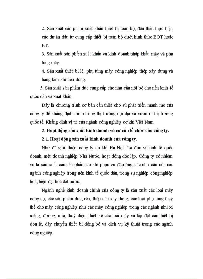 image for page Vấn đề đảm bảo và nâng cao chất lượng sản phẩm tại Công ty Cơ khí Hà Nội