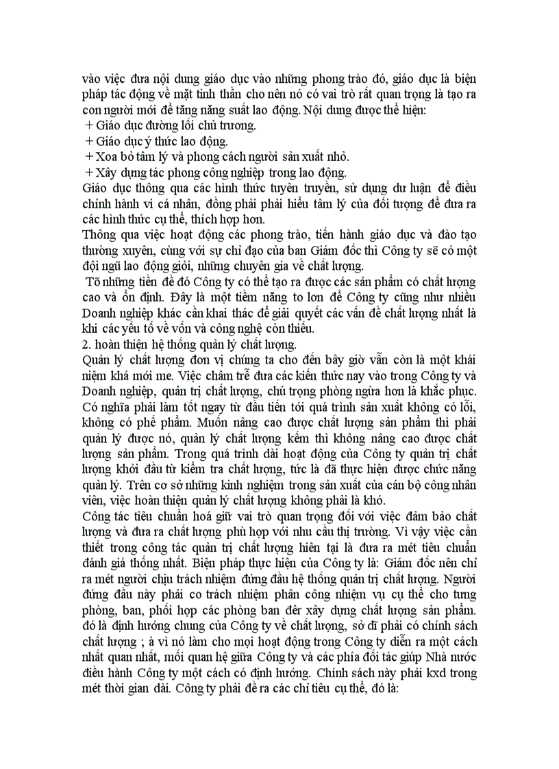 image for page Vấn đề đảm bảo và nâng cao chất lượng sản phẩm tại Công ty Cơ khí Hà Nội