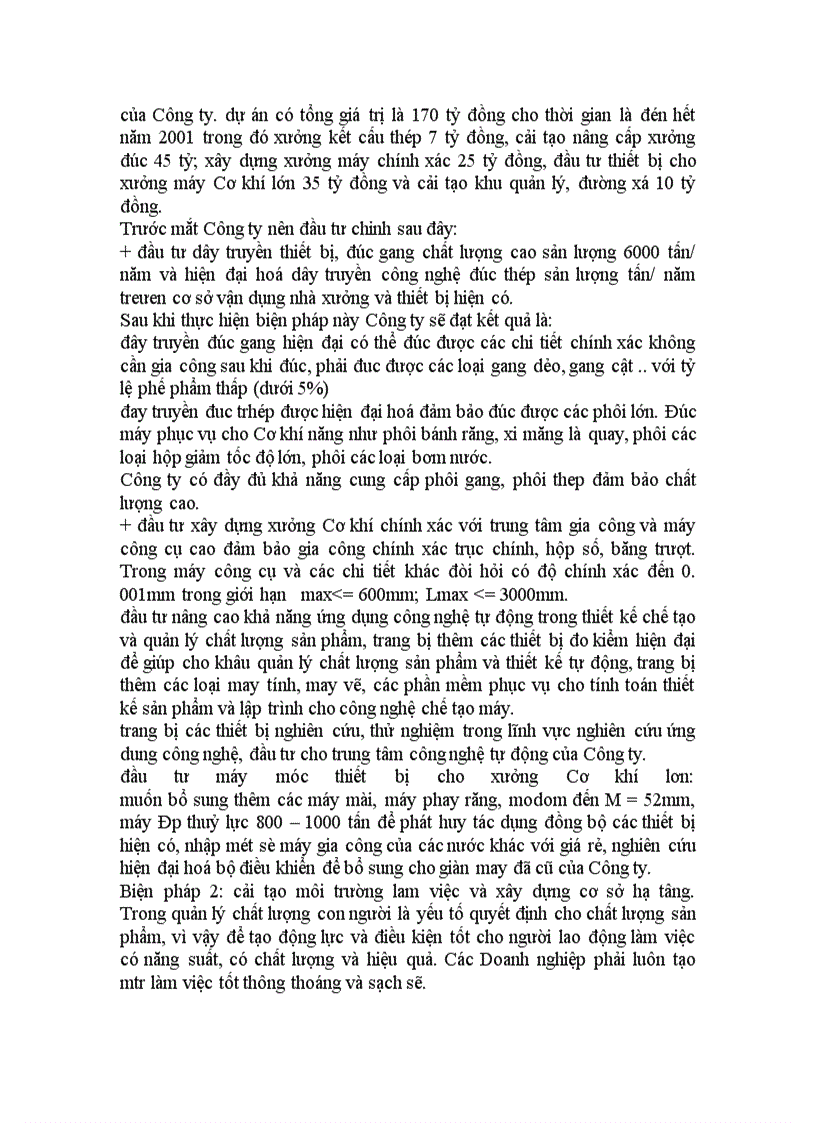 image for page Vấn đề đảm bảo và nâng cao chất lượng sản phẩm tại Công ty Cơ khí Hà Nội