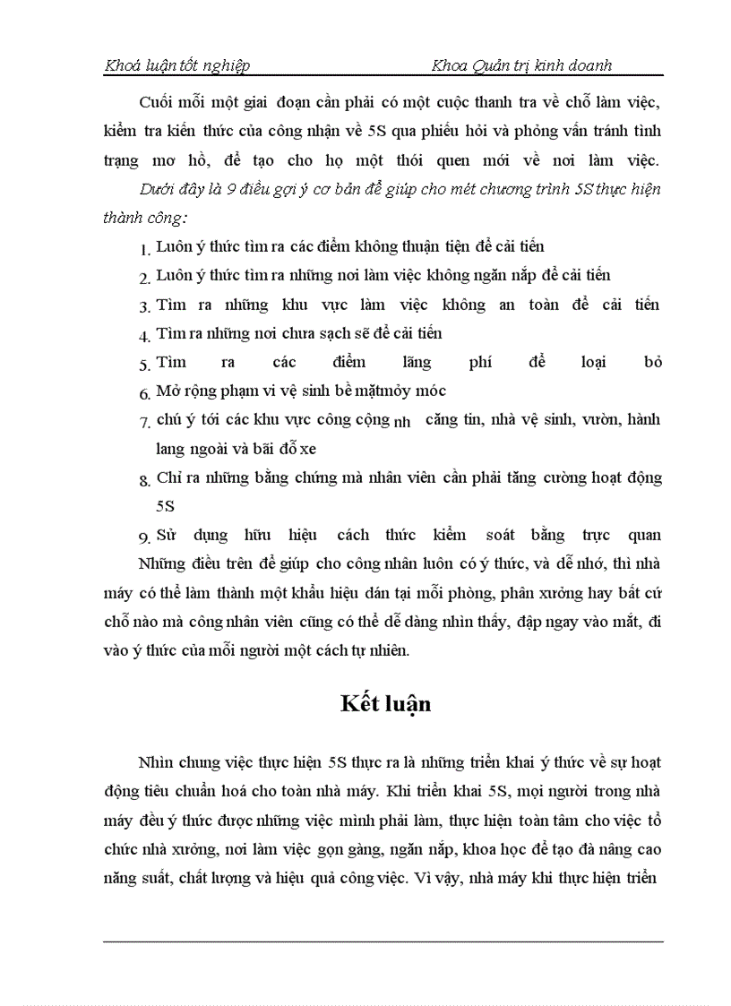image for page Triển khai chương trình 5S – Nghiên cứu tình huống tại Công ty cổ phần Thiết bị Bưu điện – Nhà máy 2