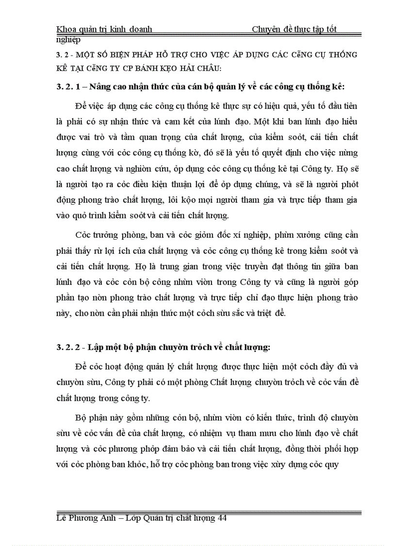 image for page Áp dụng công cụ thống kê nhằm kiểm soát và cải tiến chất lượng tại công ty CP bánh kẹo Hải Châu