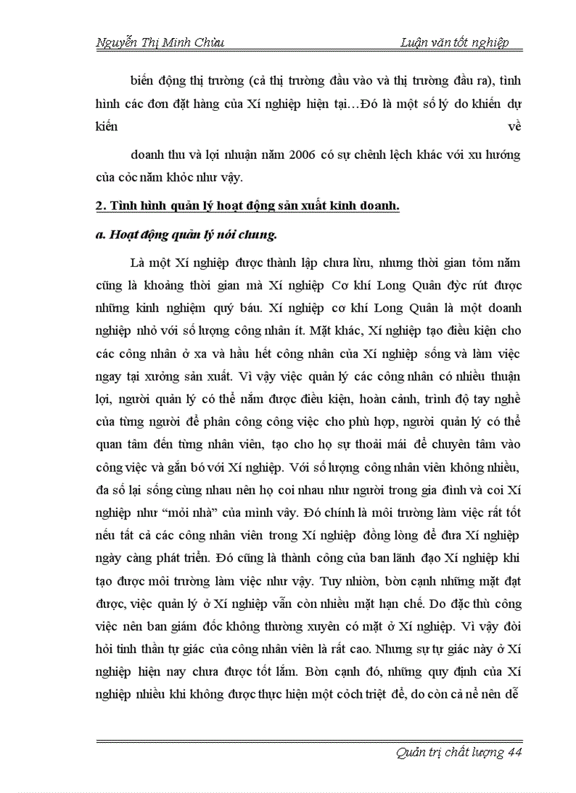 image for page Lập kế hoạch áp dụng hệ thống quản lý chất lượng ISO 9001: 2000 tại Xí nghiệp cơ khí Long Quân
