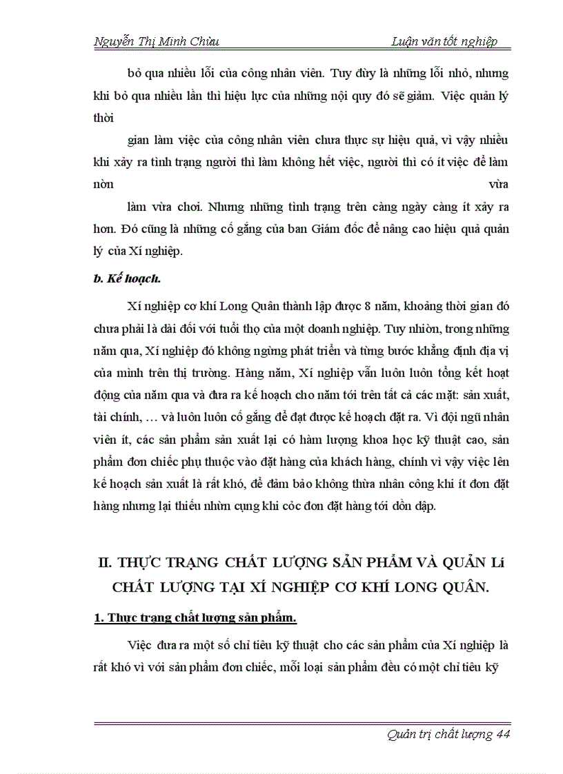 image for page Lập kế hoạch áp dụng hệ thống quản lý chất lượng ISO 9001: 2000 tại Xí nghiệp cơ khí Long Quân