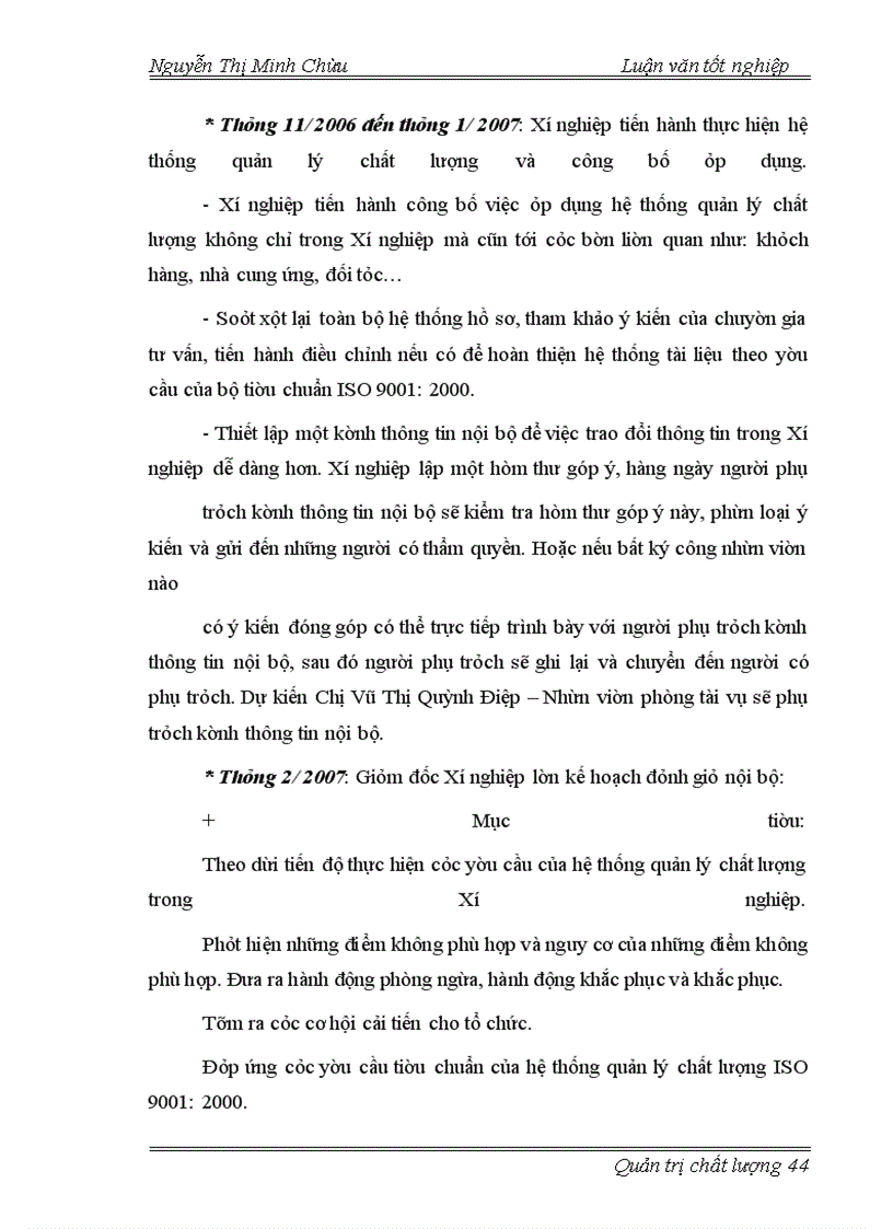 image for page Lập kế hoạch áp dụng hệ thống quản lý chất lượng ISO 9001: 2000 tại Xí nghiệp cơ khí Long Quân