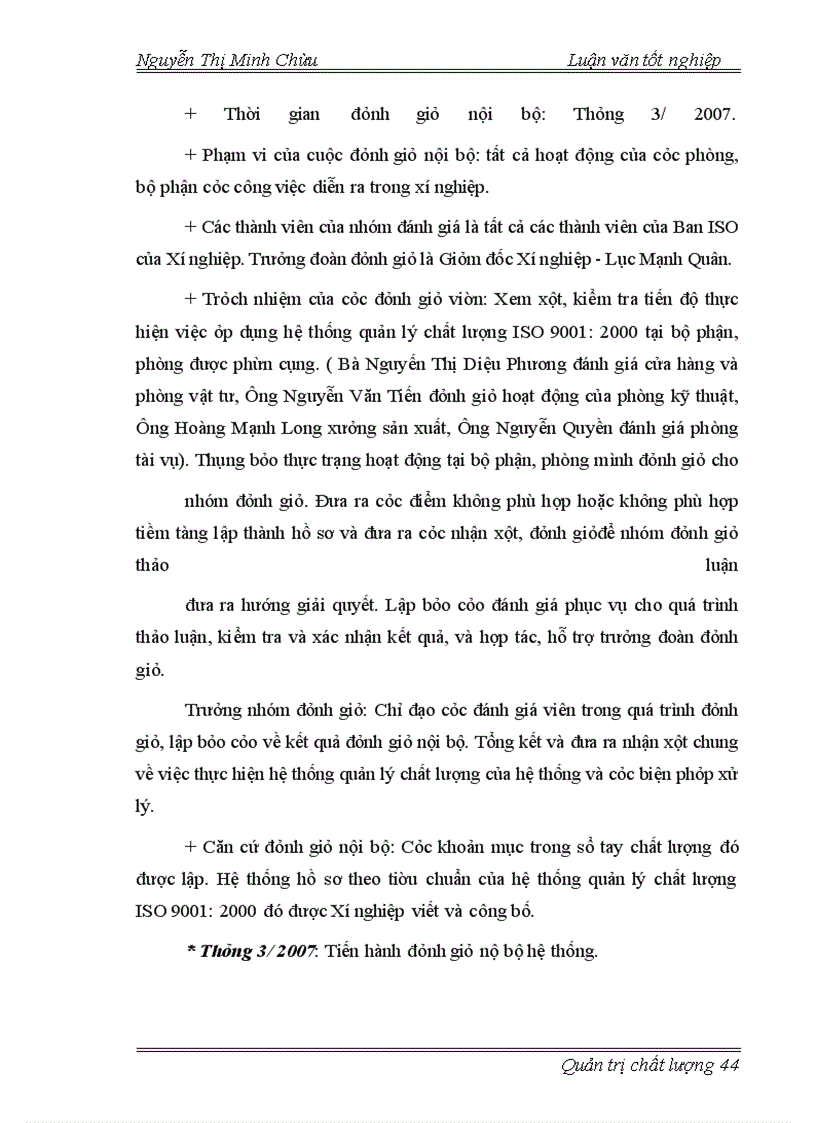 image for page Lập kế hoạch áp dụng hệ thống quản lý chất lượng ISO 9001: 2000 tại Xí nghiệp cơ khí Long Quân
