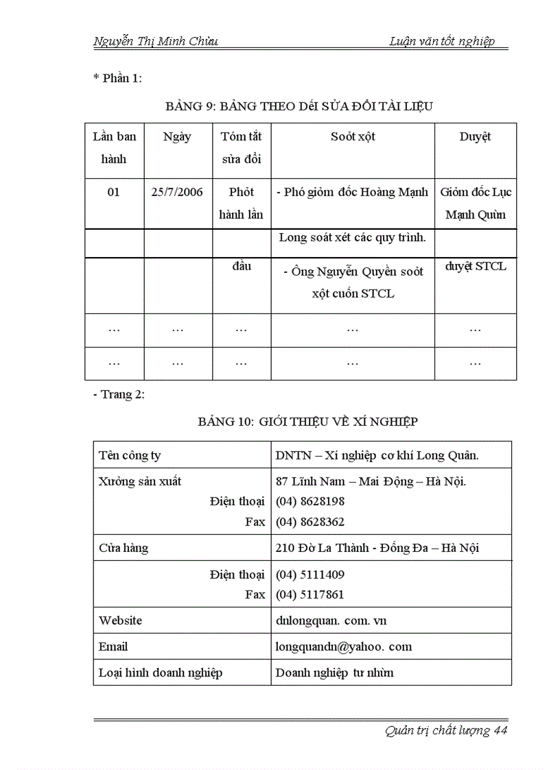 image for page Lập kế hoạch áp dụng hệ thống quản lý chất lượng ISO 9001: 2000 tại Xí nghiệp cơ khí Long Quân