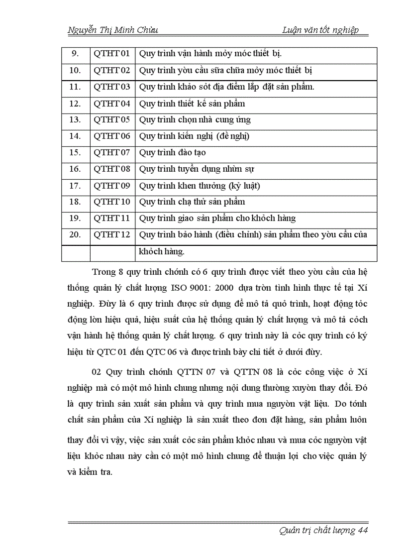 image for page Lập kế hoạch áp dụng hệ thống quản lý chất lượng ISO 9001: 2000 tại Xí nghiệp cơ khí Long Quân