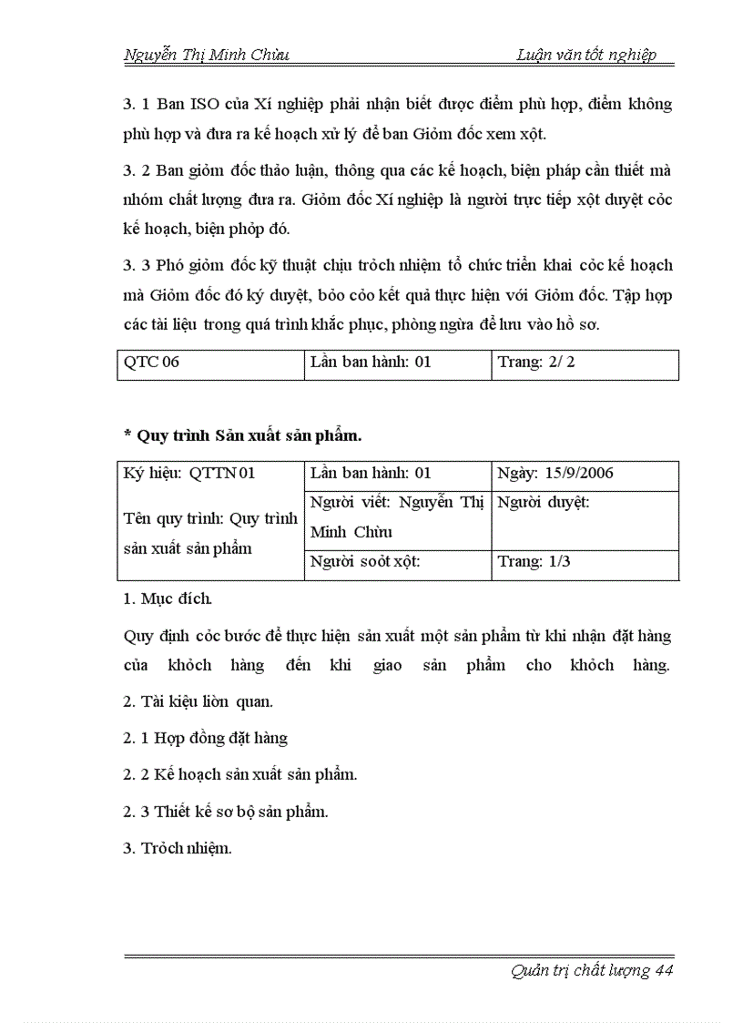 image for page Lập kế hoạch áp dụng hệ thống quản lý chất lượng ISO 9001: 2000 tại Xí nghiệp cơ khí Long Quân
