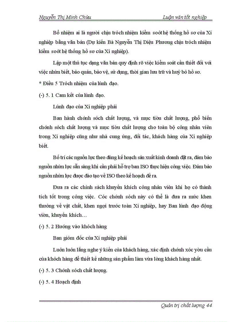 image for page Lập kế hoạch áp dụng hệ thống quản lý chất lượng ISO 9001: 2000 tại Xí nghiệp cơ khí Long Quân