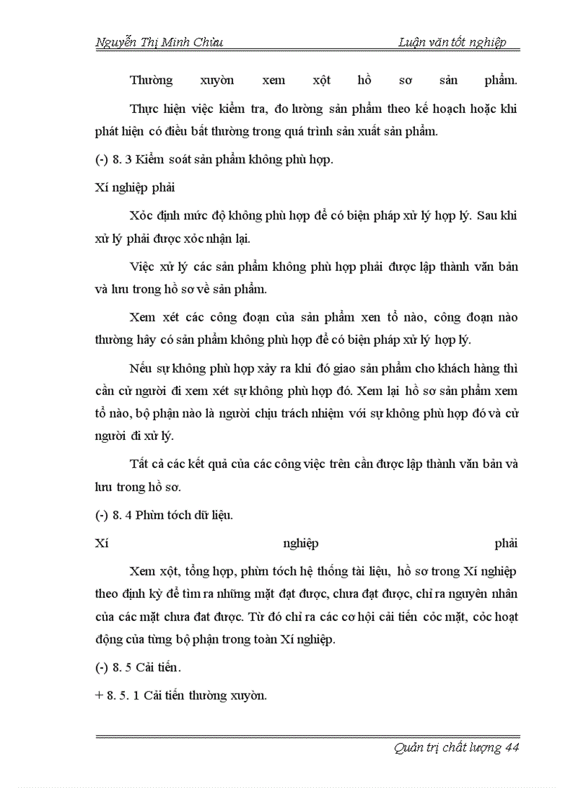 image for page Lập kế hoạch áp dụng hệ thống quản lý chất lượng ISO 9001: 2000 tại Xí nghiệp cơ khí Long Quân