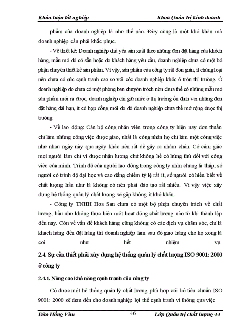 image for page Xây dựng hệ thống quản lý chất lượng ISO 9001: 2000 tại công ty TNHH Hoa San