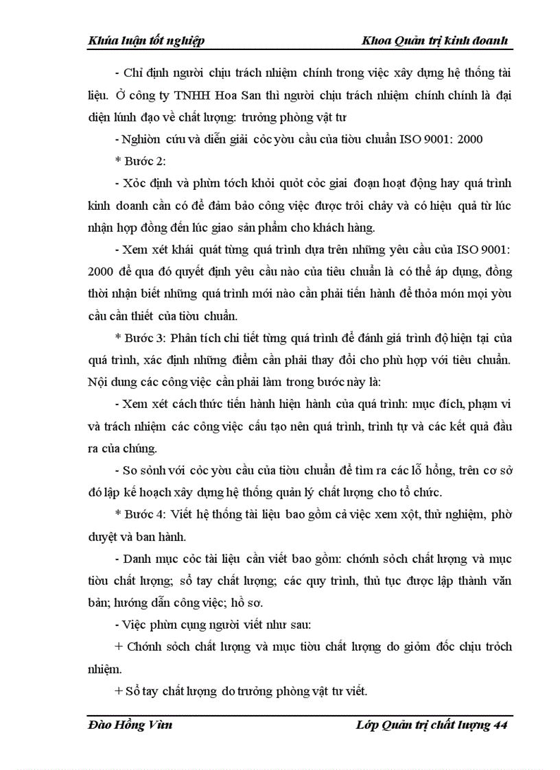 image for page Xây dựng hệ thống quản lý chất lượng ISO 9001: 2000 tại công ty TNHH Hoa San