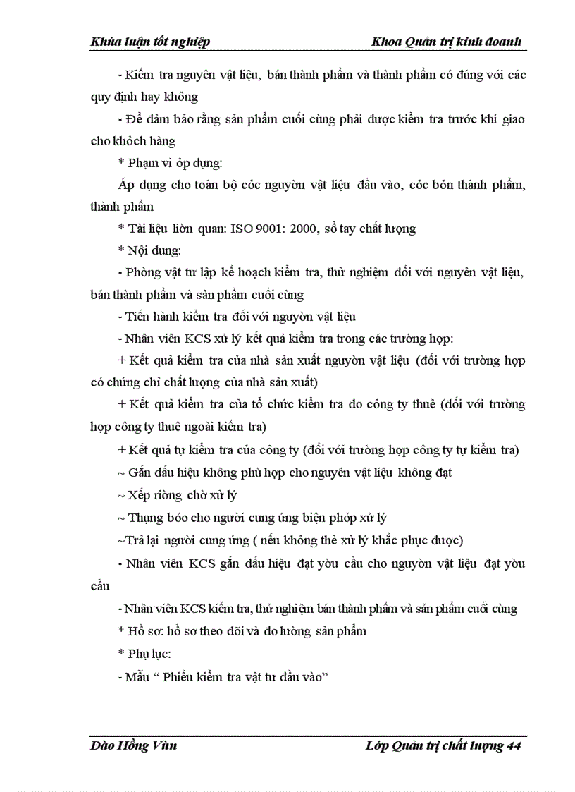 image for page Xây dựng hệ thống quản lý chất lượng ISO 9001: 2000 tại công ty TNHH Hoa San