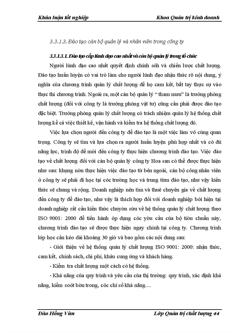 image for page Xây dựng hệ thống quản lý chất lượng ISO 9001: 2000 tại công ty TNHH Hoa San