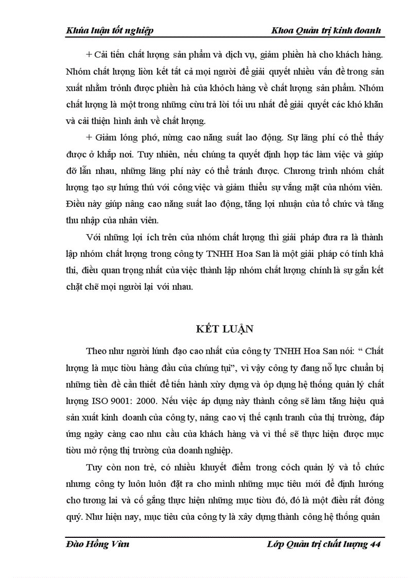 image for page Xây dựng hệ thống quản lý chất lượng ISO 9001: 2000 tại công ty TNHH Hoa San