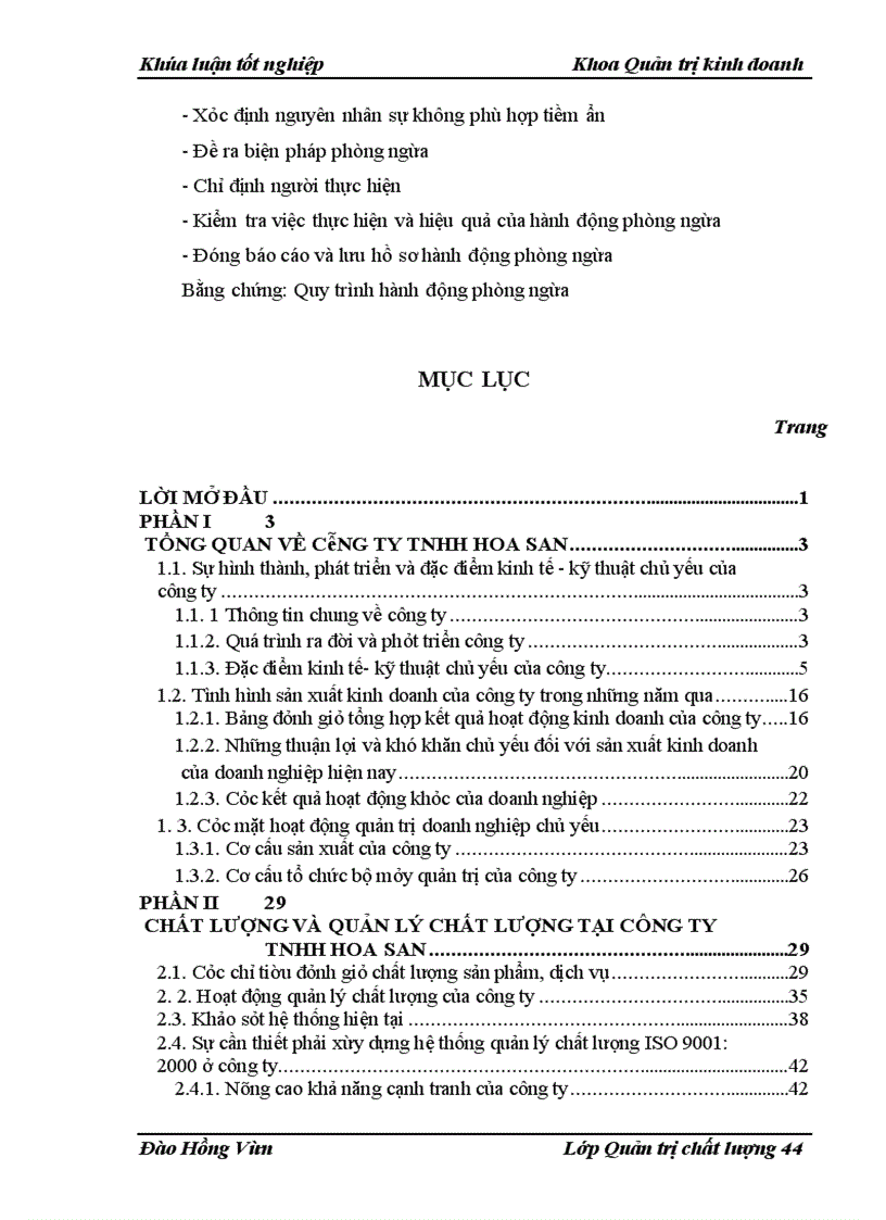 image for page Xây dựng hệ thống quản lý chất lượng ISO 9001: 2000 tại công ty TNHH Hoa San