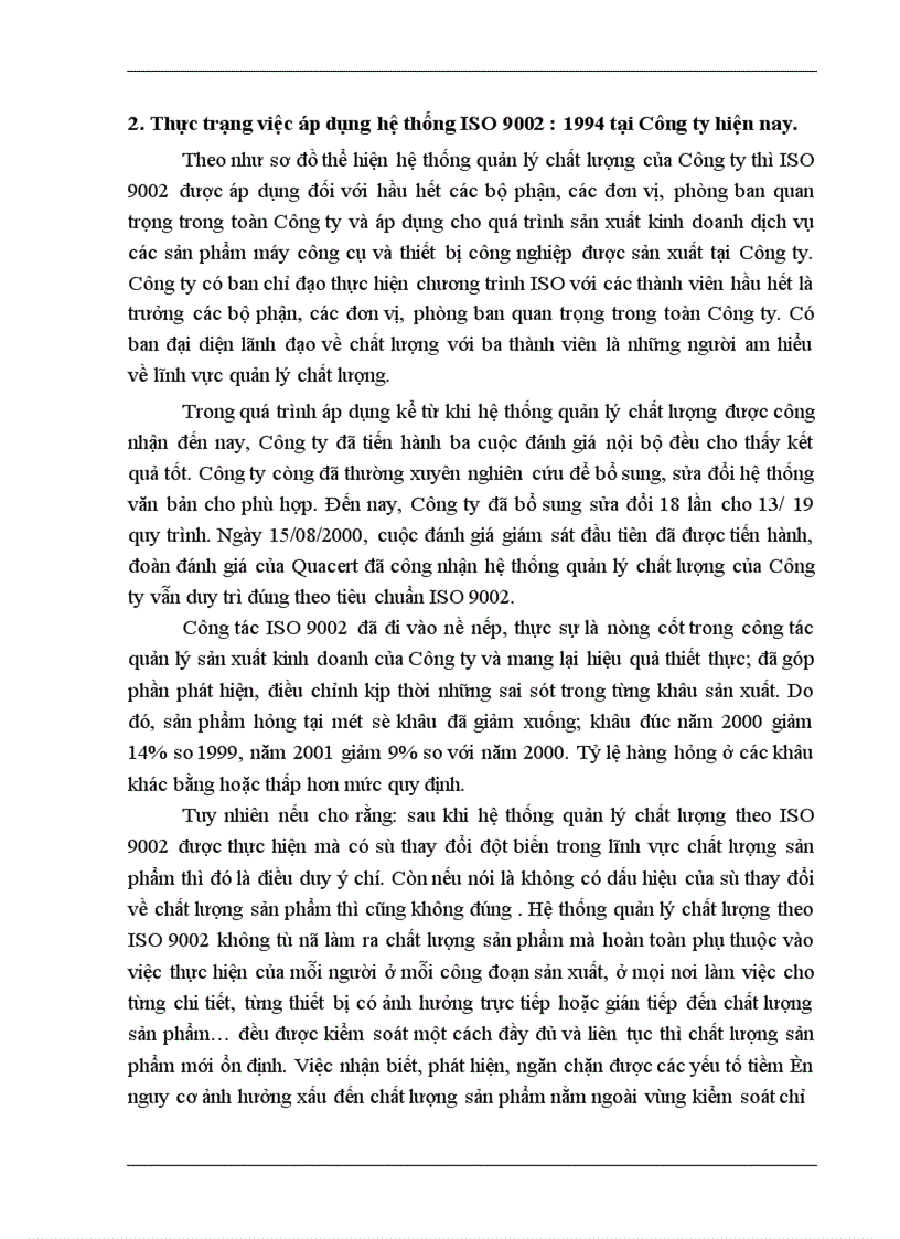 image for page Một số giải pháp nhằm thực hiện việc chuyển đổi hệ thống quản lý chất lượng theo tiêu chuẩn ISO 9002 (1994) sang ISO 9001 (2000) tại Công ty Cơ khí Hà Nội