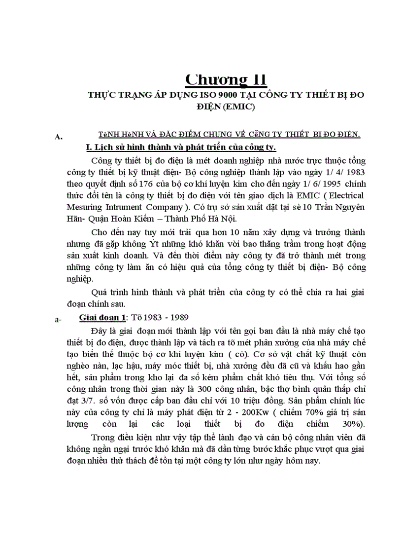 image for page Một số biện pháp nhằm duy trì và đảm bảo hệ thống quản lý chất lượng theo tiêu chuẩn ISO 9001 tại công ty EMIC