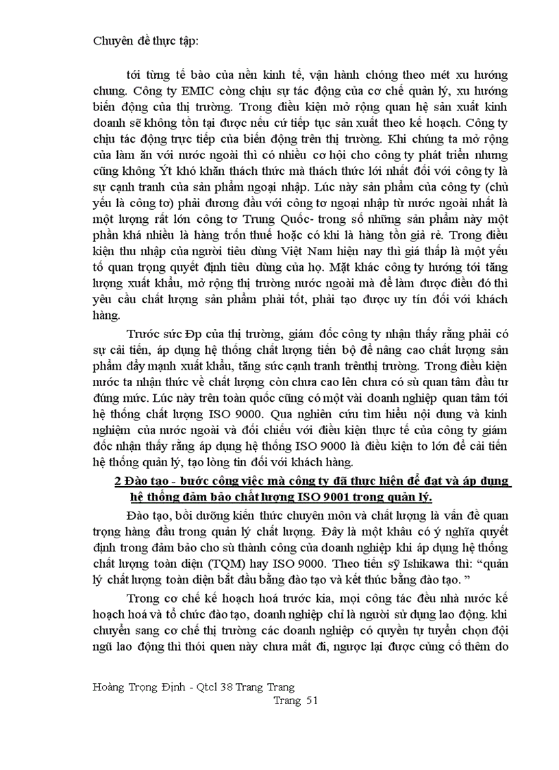 image for page Một số biện pháp nhằm duy trì và đảm bảo hệ thống quản lý chất lượng theo tiêu chuẩn ISO 9001 tại công ty EMIC