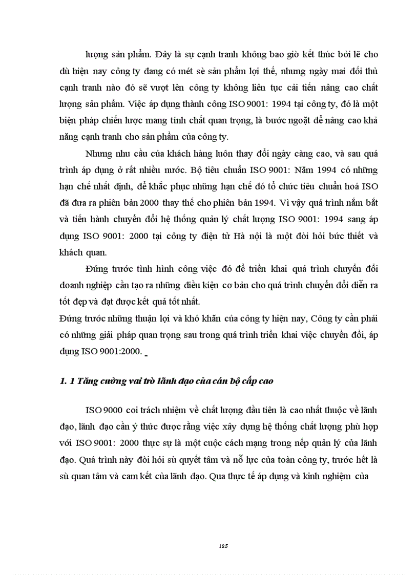 image for page Một số vấn đề của việc chuyển đổi hệ thống quản lý chất lượng theo tiêu chuẩn ISO 9000 : 1994 sang phiên bản 2000 tại Công ty điện tử Hà Nội