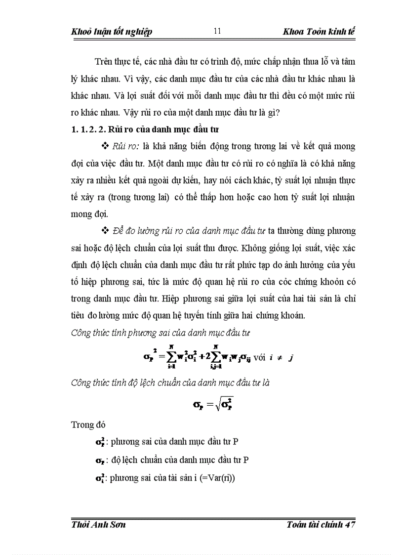 image for page Quản trị và đánh giá rủi ro của danh mục đầu tư trên thị trường chứng khoán Việt Nam