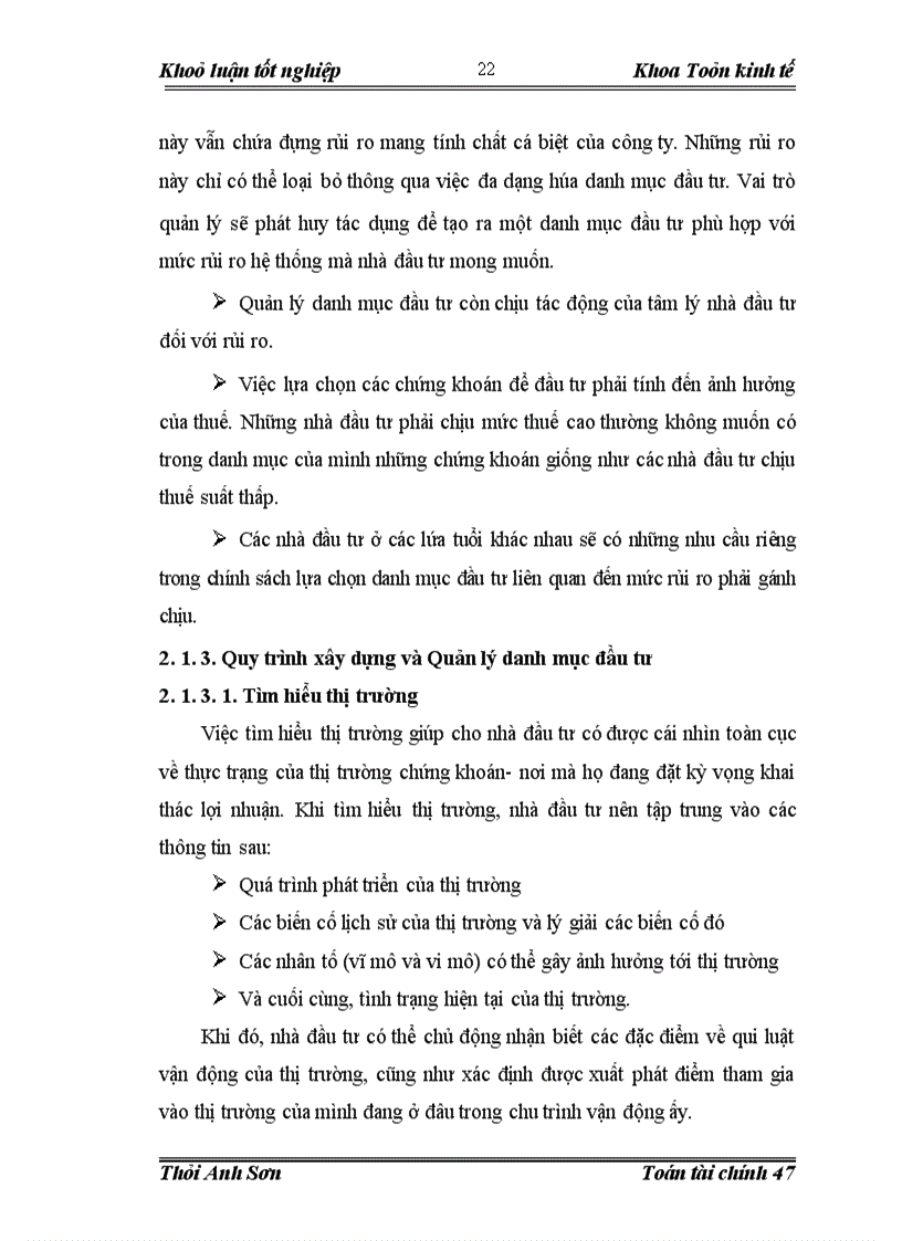 image for page Quản trị và đánh giá rủi ro của danh mục đầu tư trên thị trường chứng khoán Việt Nam