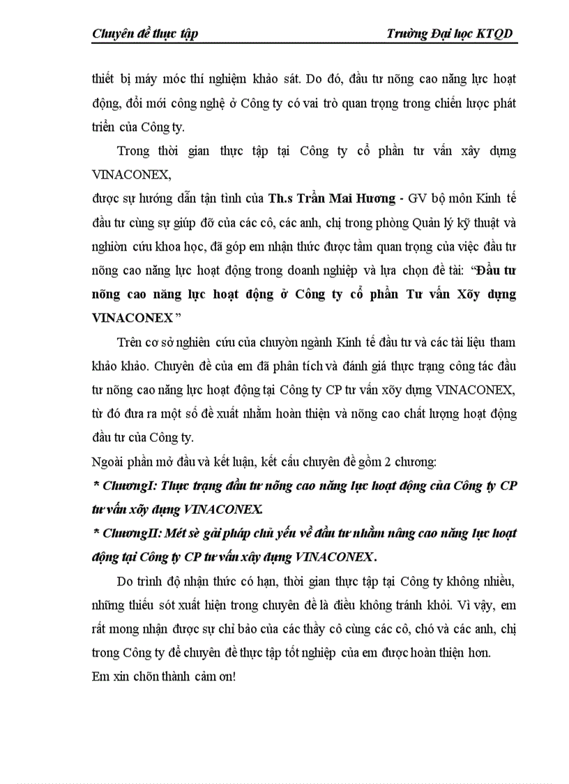 image for page Đầu tư nâng cao năng lực hoạt động ở Công ty cổ phần Tư vấn Xây dựng VINACONEX