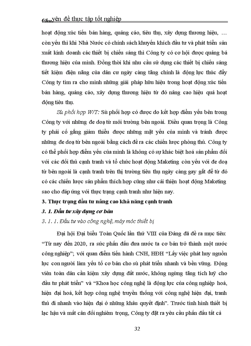 image for page Thực trạng và giải pháp đầu tư nâng cao khả năng cạnh tranh của Công ty Cổ phần Bóng đèn – Phích nước Rạng Đông