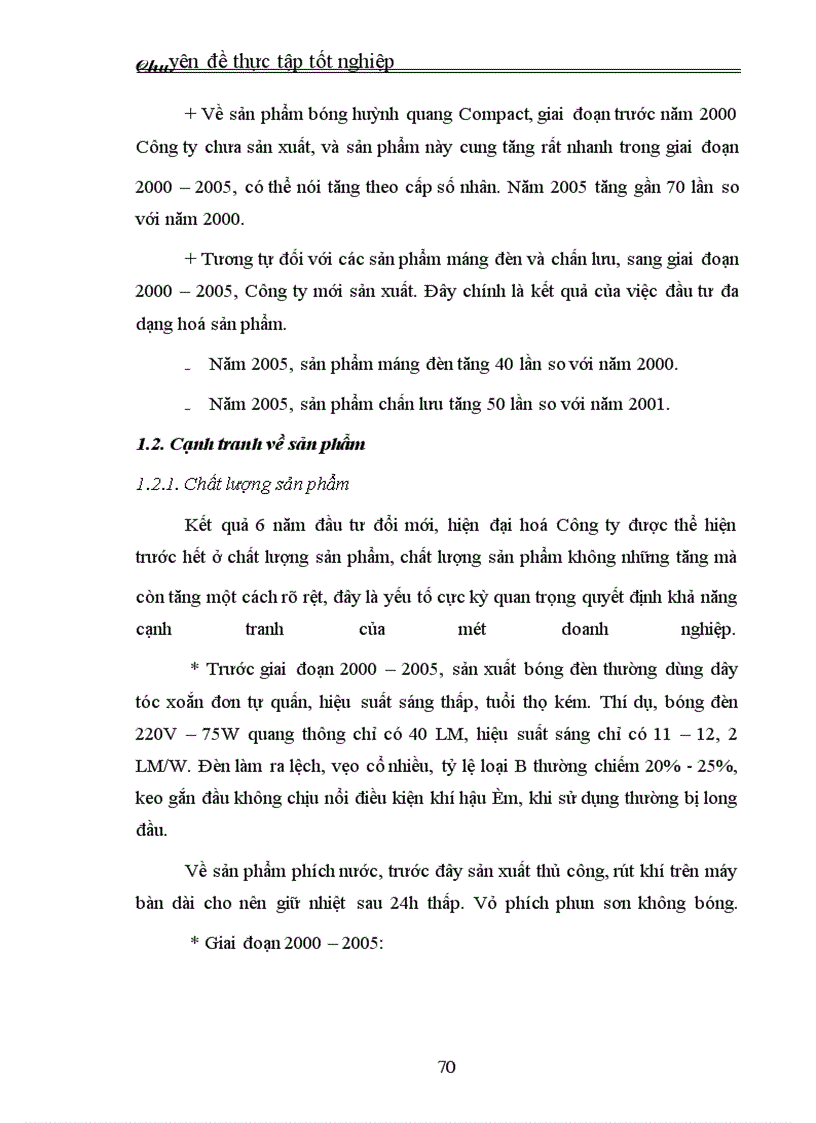 image for page Thực trạng và giải pháp đầu tư nâng cao khả năng cạnh tranh của Công ty Cổ phần Bóng đèn – Phích nước Rạng Đông