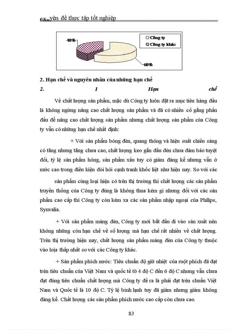 image for page Thực trạng và giải pháp đầu tư nâng cao khả năng cạnh tranh của Công ty Cổ phần Bóng đèn – Phích nước Rạng Đông