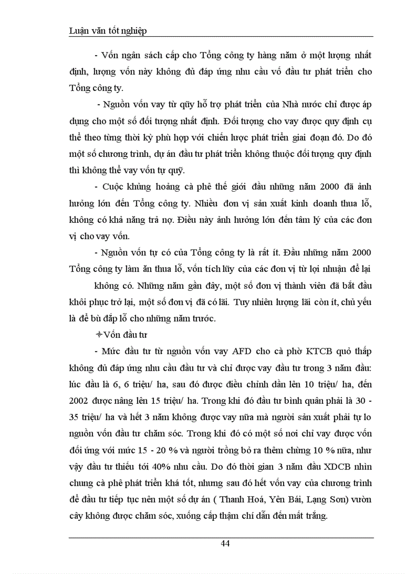 image for page Đầu tư phát triển tại Tổng công ty cà phê Việt Nam. Thực trạng và giải pháp