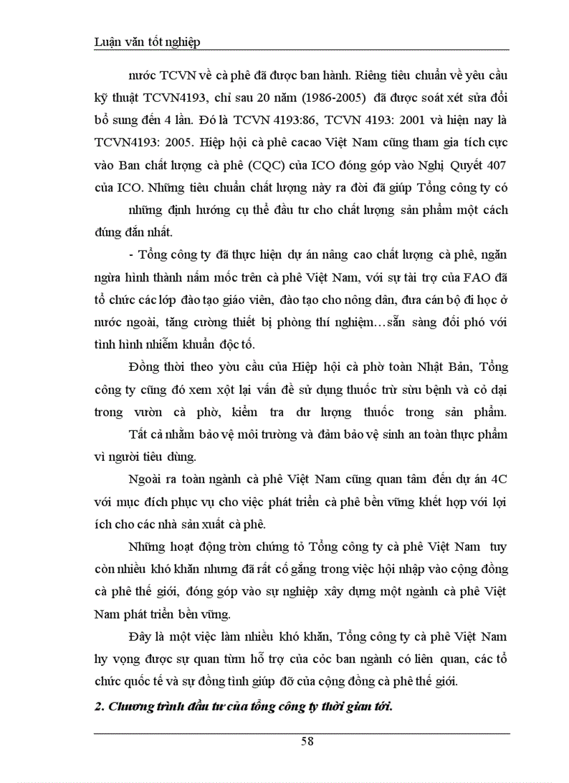 image for page Đầu tư phát triển tại Tổng công ty cà phê Việt Nam. Thực trạng và giải pháp