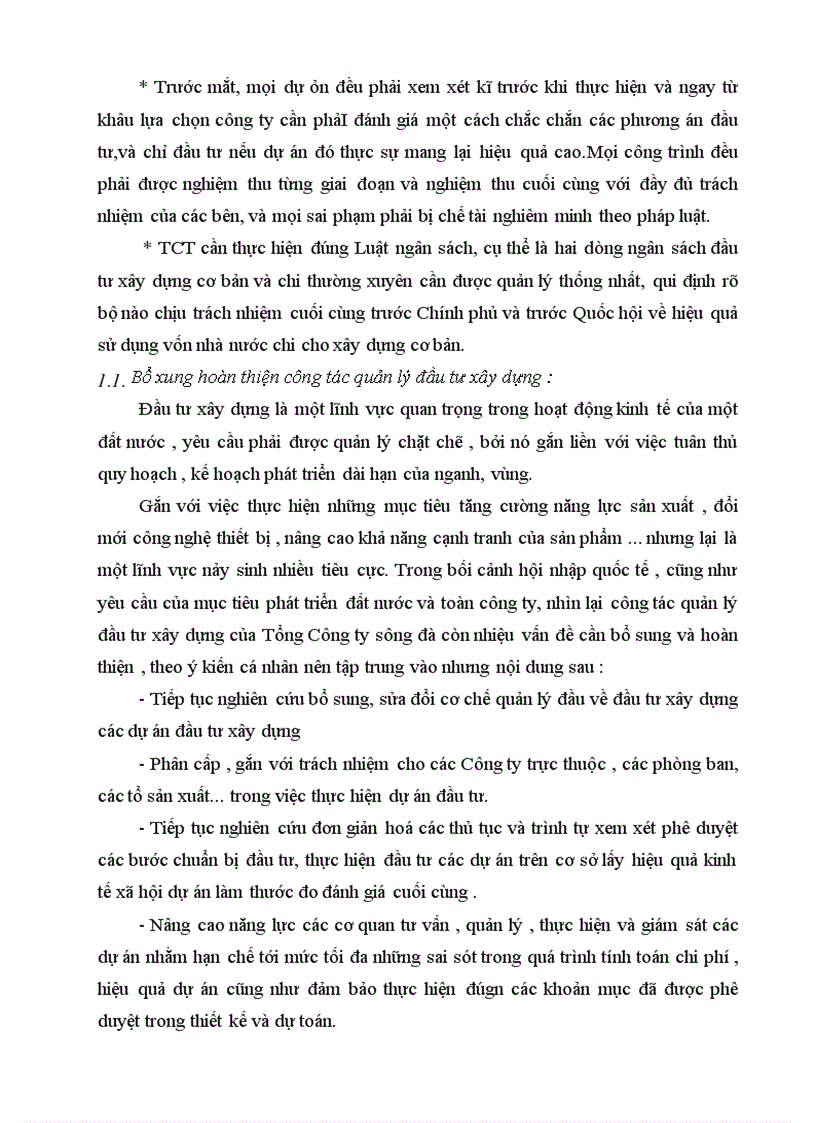 image for page Thực trạng và giải pháp về hoạt động đầu tư phát triển tại Tổng Công Ty Sông Đa