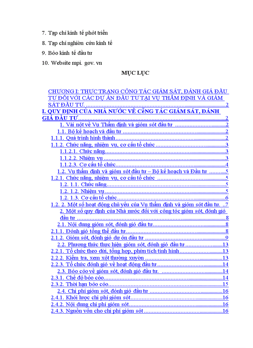 image for page Một số giải pháp nhằm nâng cao chất lượng công tác giám sát, đánh giá đầu tư tại Vụ thẩm định và giám sát đầu tư – Bộ kế hoạch và đầu tư