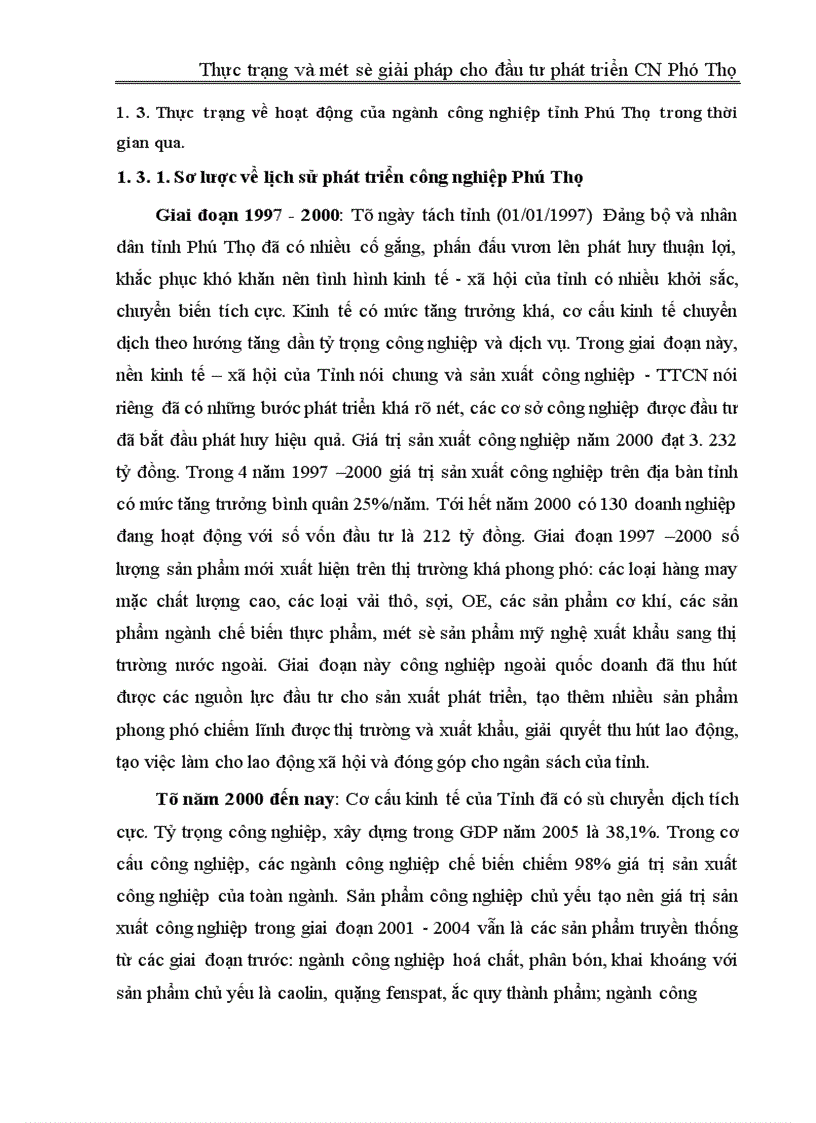 image for page Thực trạng và một số giải pháp cho đầu tư phát triển công nghiệp Phú Thọ