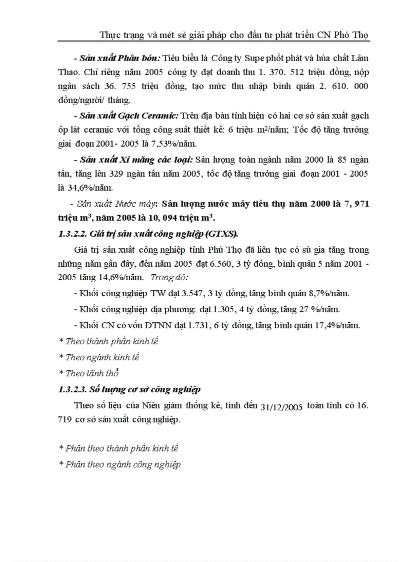 image for page Thực trạng và một số giải pháp cho đầu tư phát triển công nghiệp Phú Thọ