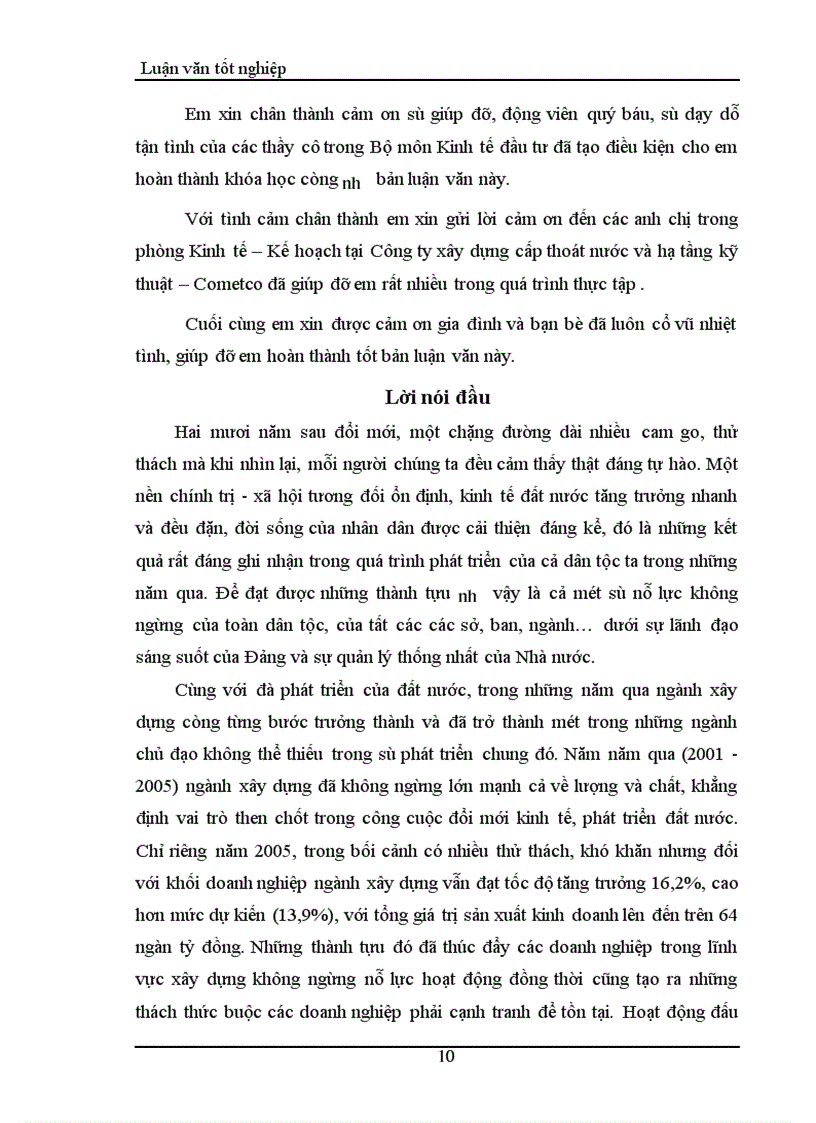 image for page Thực trạng và một số giải pháp nhằm nâng cao khả năng thắng thầu của công ty Xây dựng cấp thoát nước và hạ tầng kỹ thuật – Cometco