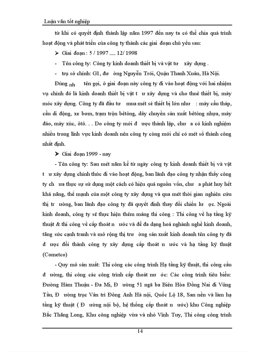 image for page Thực trạng và một số giải pháp nhằm nâng cao khả năng thắng thầu của công ty Xây dựng cấp thoát nước và hạ tầng kỹ thuật – Cometco